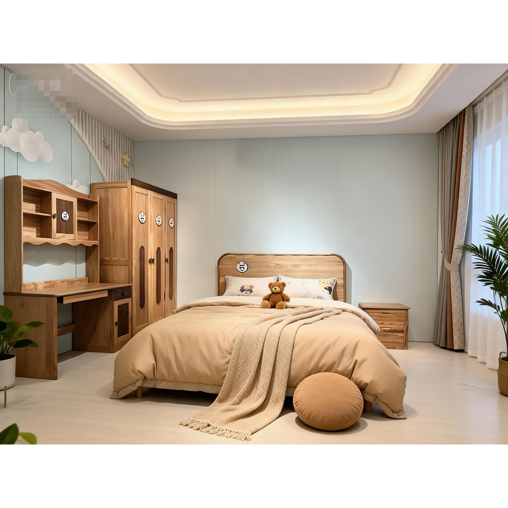 Cama de madera maciza