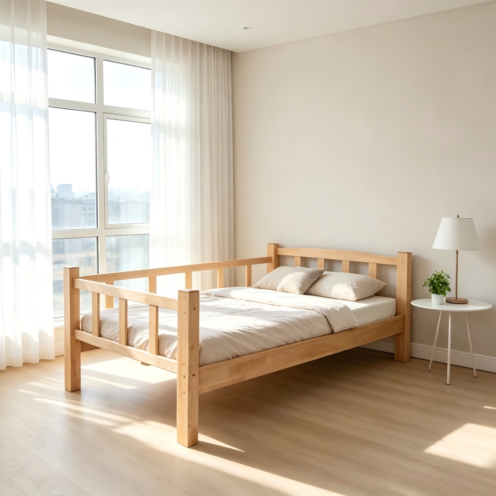Cama de madera maciza