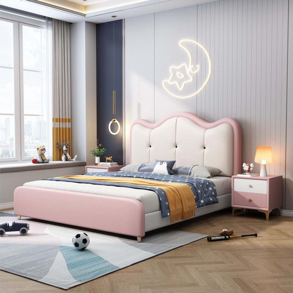 Tempat tidur berlapis kain