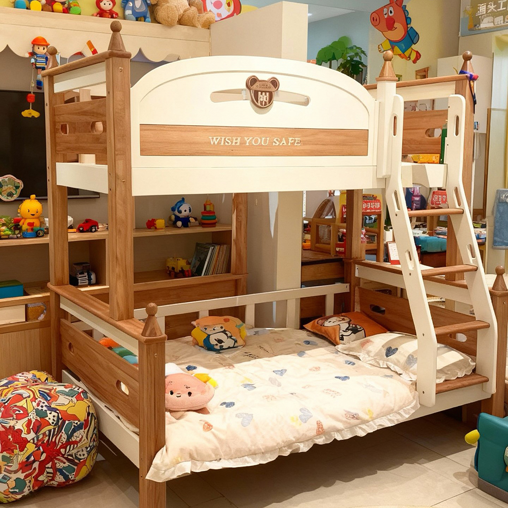 Low-profile multifunctional two-tier bunk bed - Bunk bed - Kids Furniture Wholesale Supplier | OEM/ODM Children's Bed...