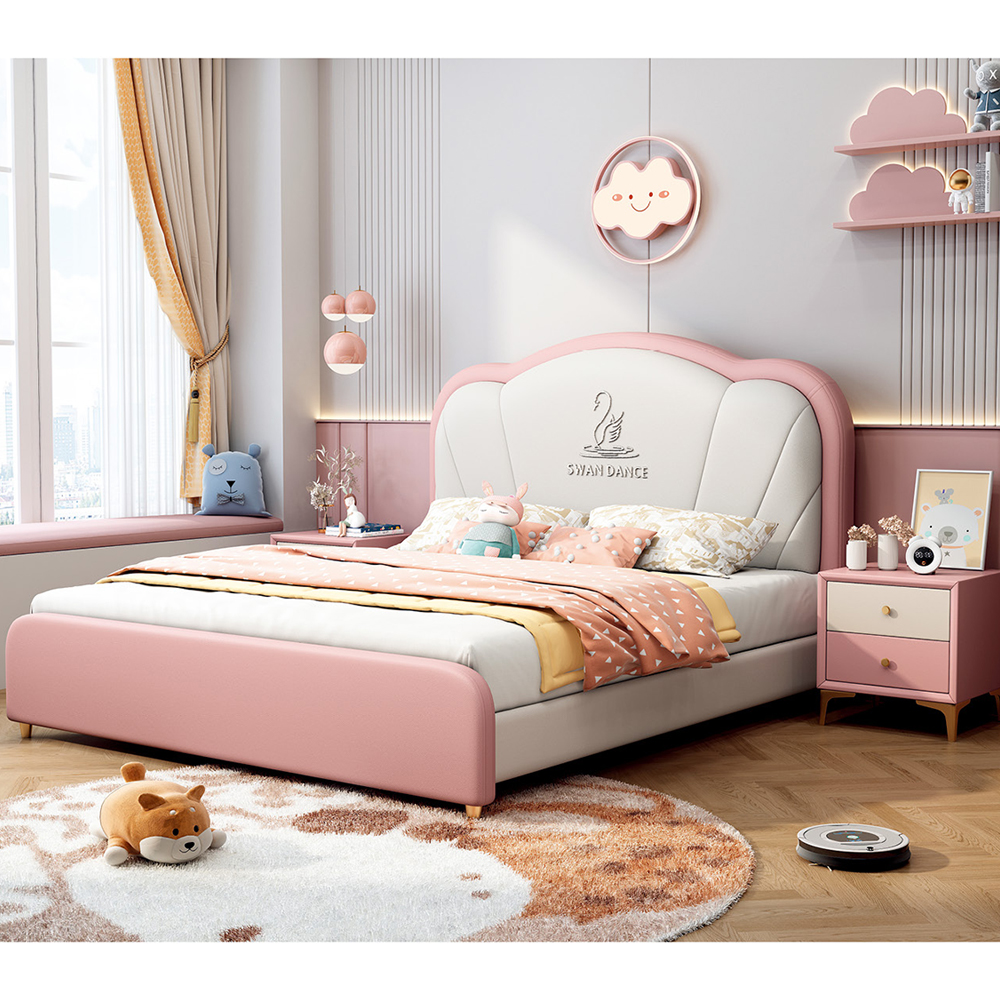 Modern minimalist single bed (1.2m) for boys and girls—suitable for small be...