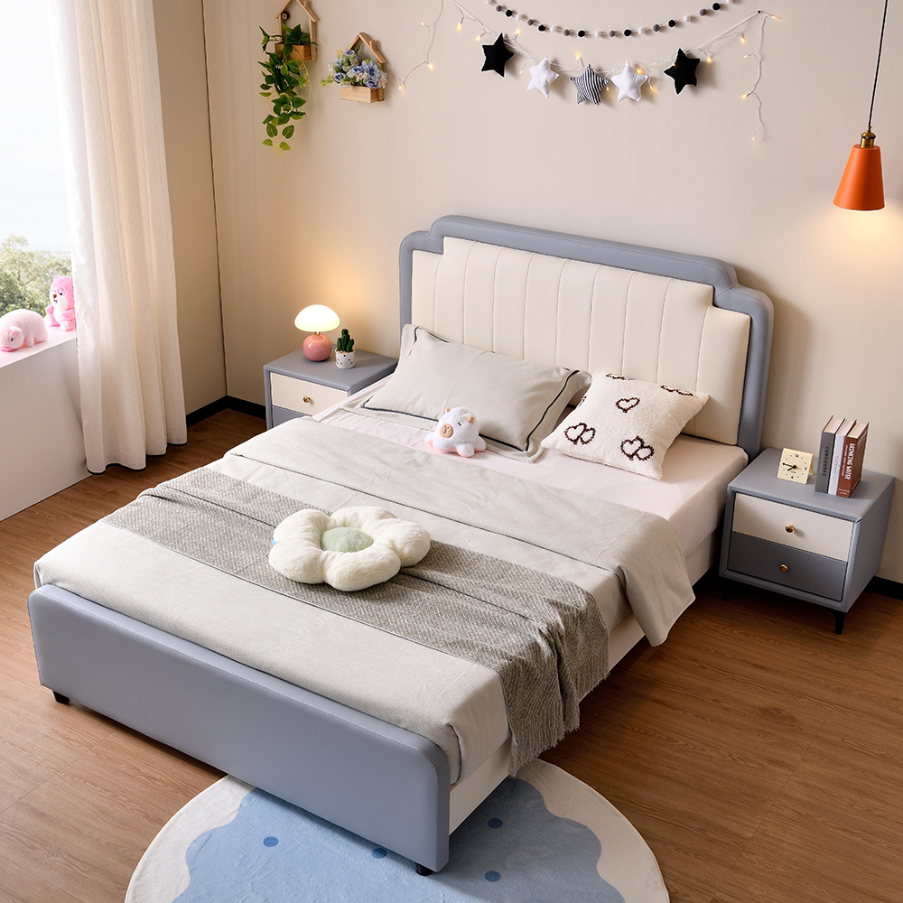 Modern Minimalist Single Bed for Children and Teens (Boys & Girls) – Sui...