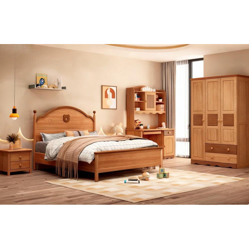 Solid wood bed for children—Golden Silk Rosewood single or double bed (1.2m ...