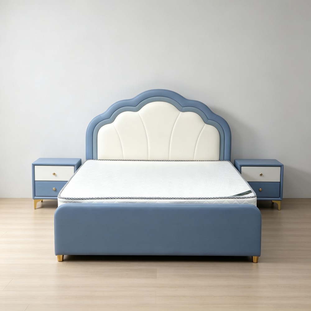 Crown-style children’s bed—American-style single bed for boys (suitable for students and young princes) - Children...