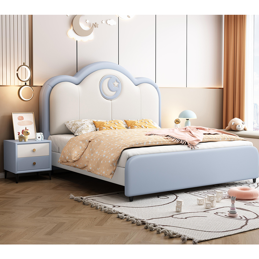 New 1.5m children’s bed for boys and girls—simple, modern, and princes...