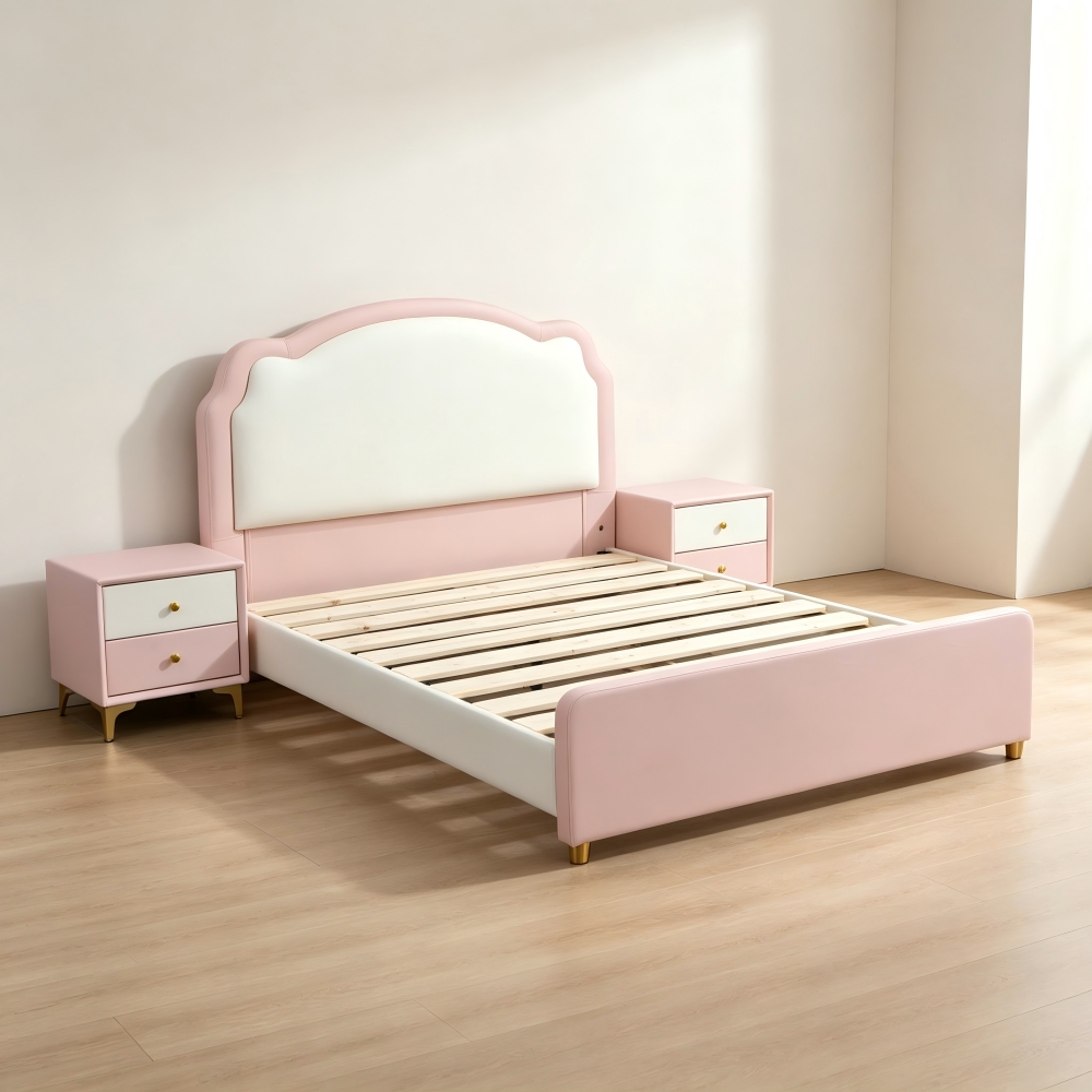 Cartoon Bear Blue Kids’ Bed for Boys (Minimalist Modern) / Pink Princess Bed for Girls - Children beds - Kids Furnit...