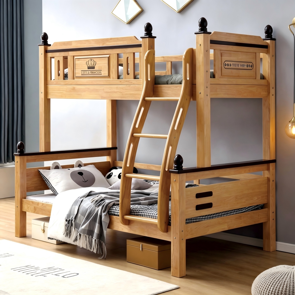 Wooden Bunk Bed (Suitable for Children and Adults) - Bunk...