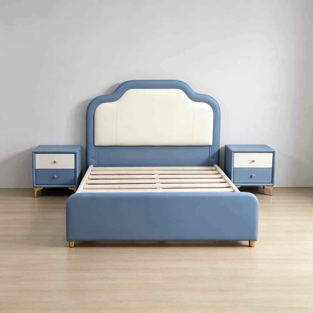 Modern Minimalist Upholstered Bed for Boys and Girls – New Style</trp-post-c...