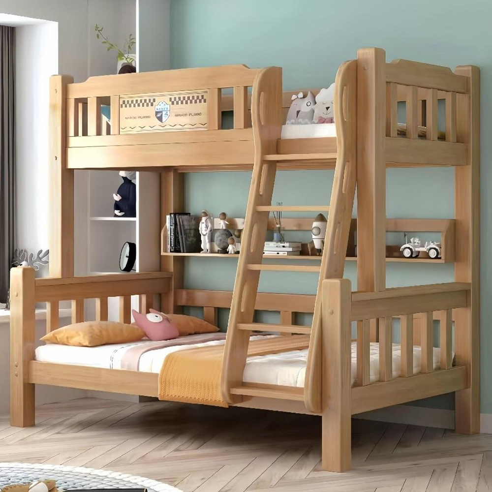 Solid Oak Bunk Bed for Children (Available in 1.2m, 1.35m, and 1.5m Widths)</t...