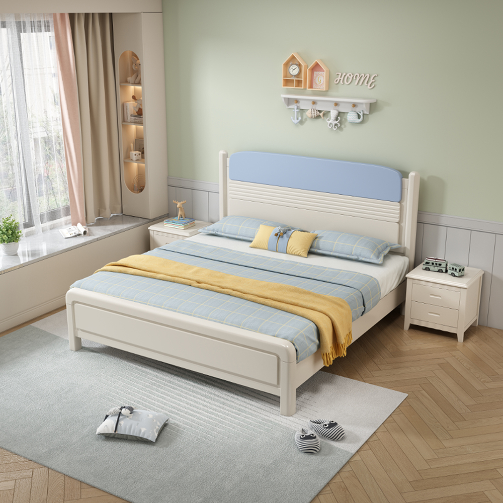 Solid wood children’s beds for boys and girls—available in 1-meter and...