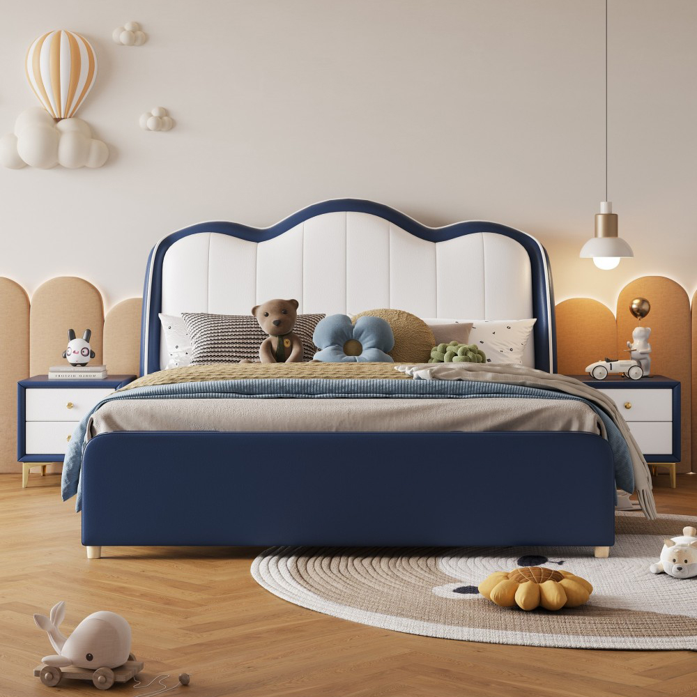 Tempat tidur berlapis kain
