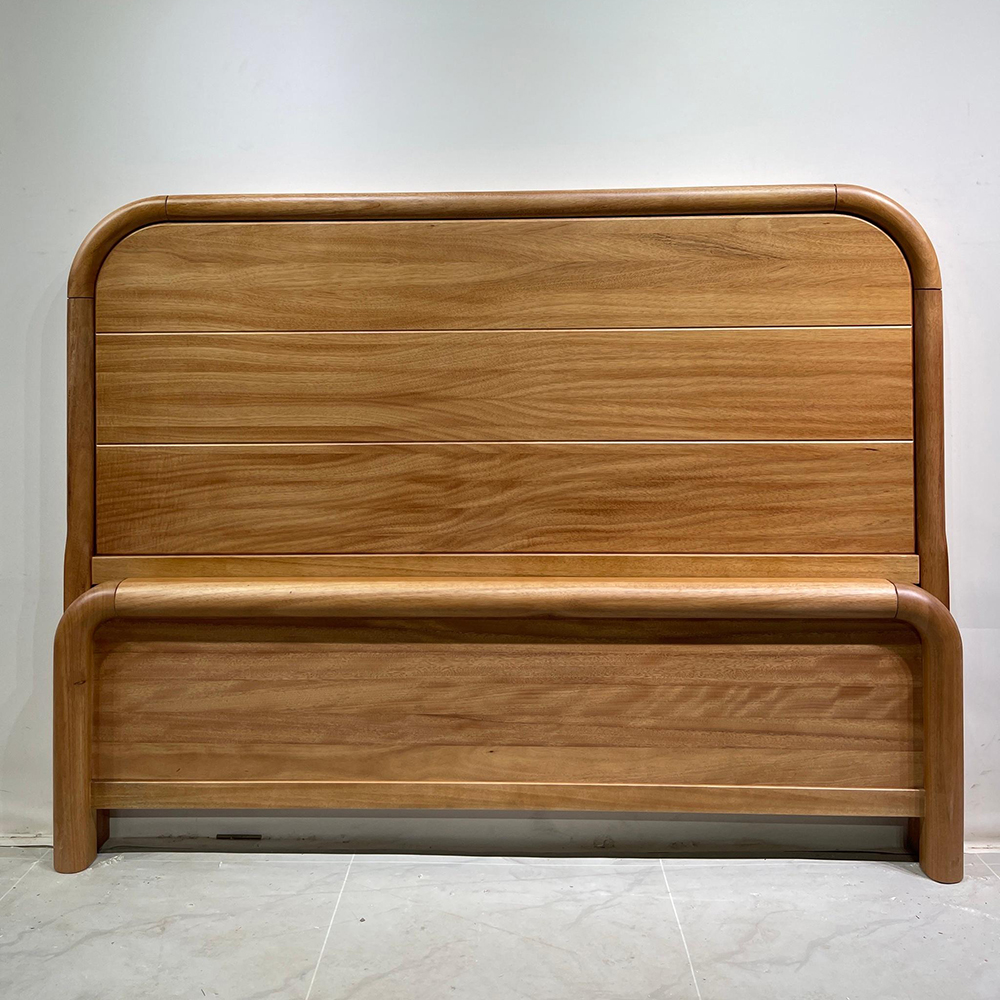 Solid wood children’s bed (1.2m/1.35m) with storage—minimalist style, ...