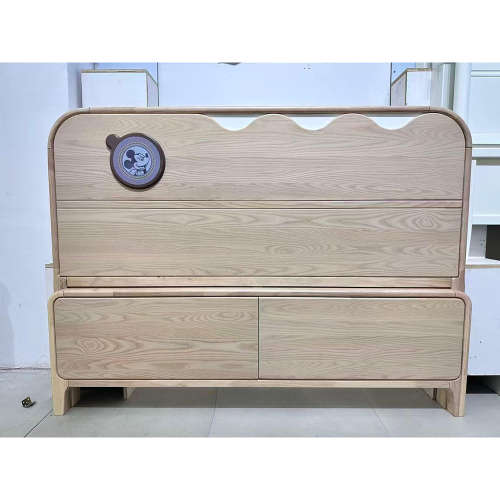 Modern Minimalist Solid Wood Bed for Children and Teens – Compact 1.5m Singl...