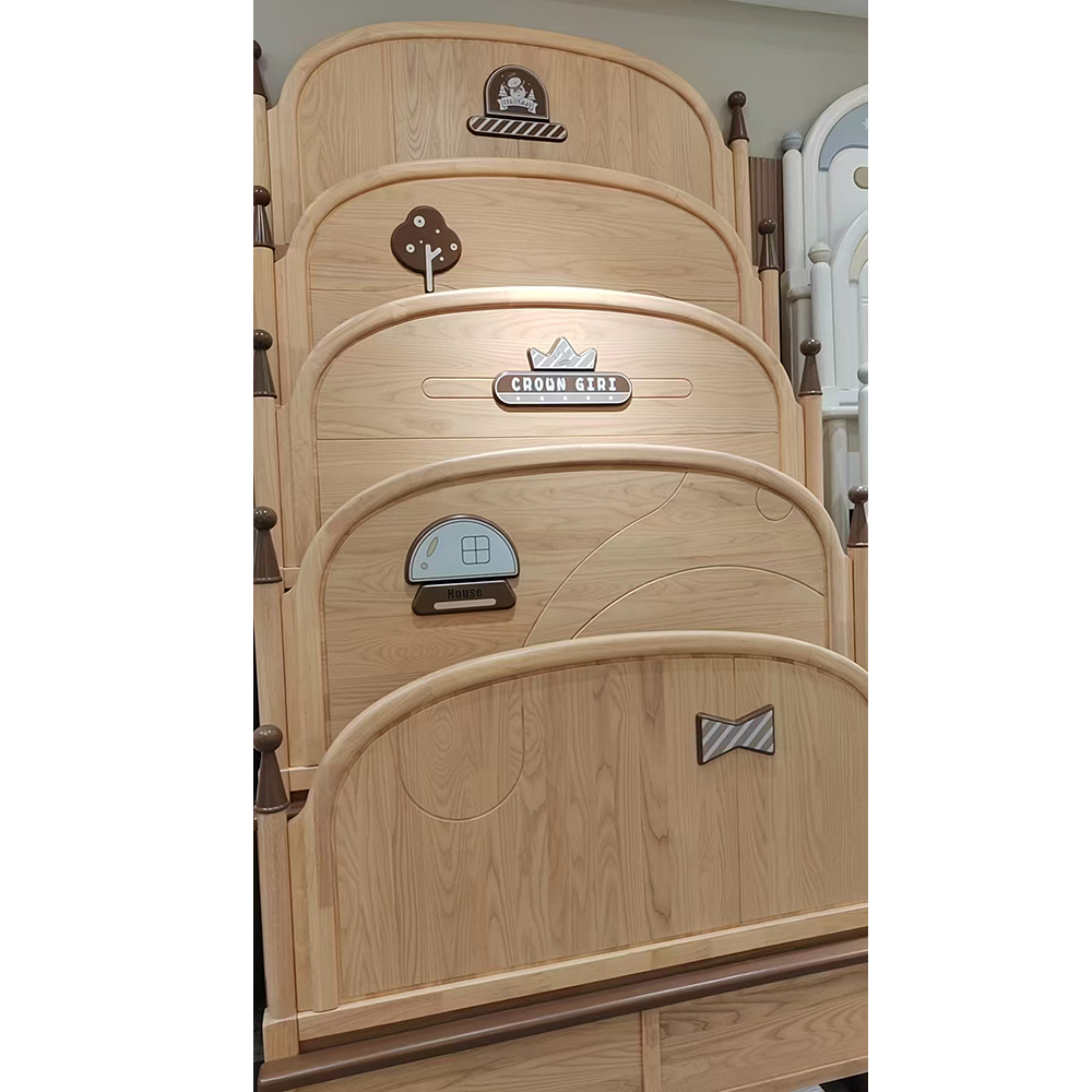 Solid wood children’s bed finished with natural wax oil; available in 1.2m (...