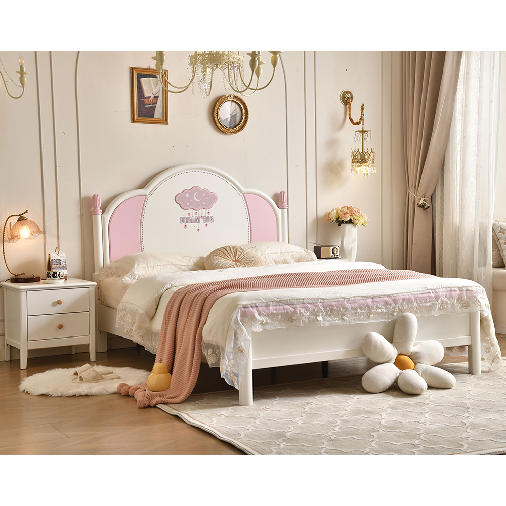 1.2m/1.5m Girls’ Princess Single Bed – Modern Minimalist Pink Bed for ...
