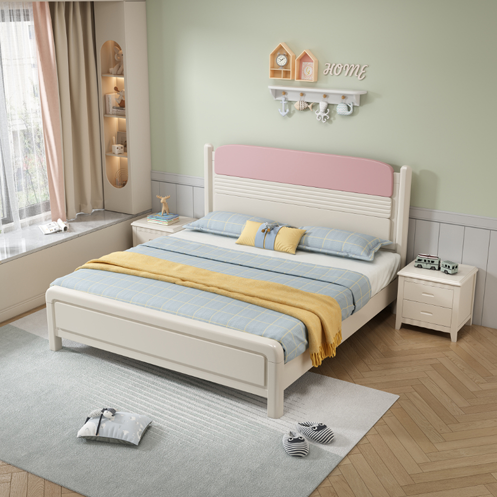 Solid wood children’s beds for boys and girls—available in 1-meter and...