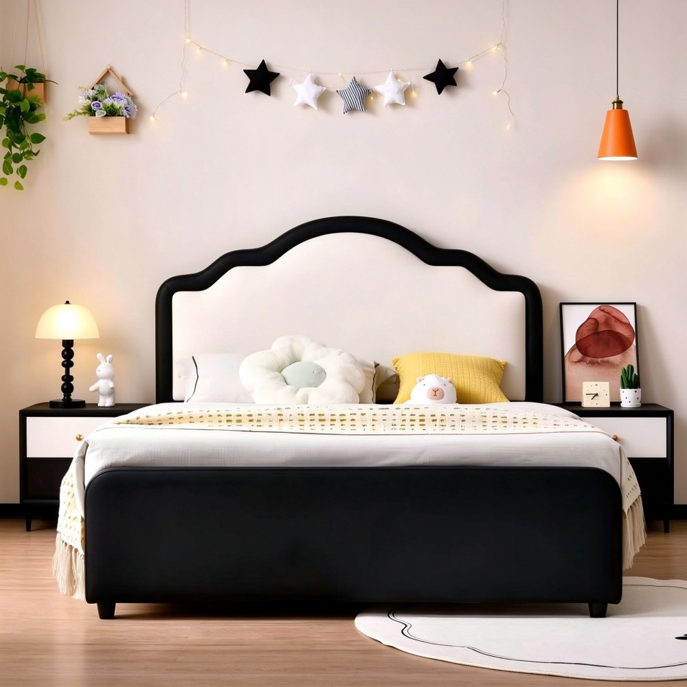Minimalist “Cream-style” Kids’ Bed (1.35m) – Suitable for ...