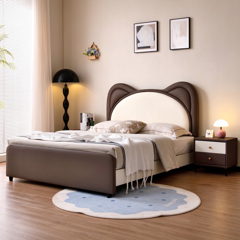 Single bed for boys and girls (1.35m/1.2m)—ideal for small bedrooms; include...
