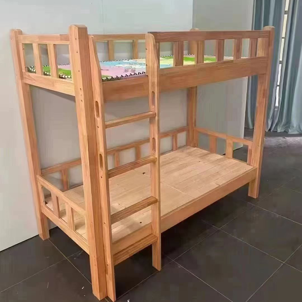 Solid Wood Bunk Bed (Adult & Child Compatible) – Thickened Frame, Suitab...