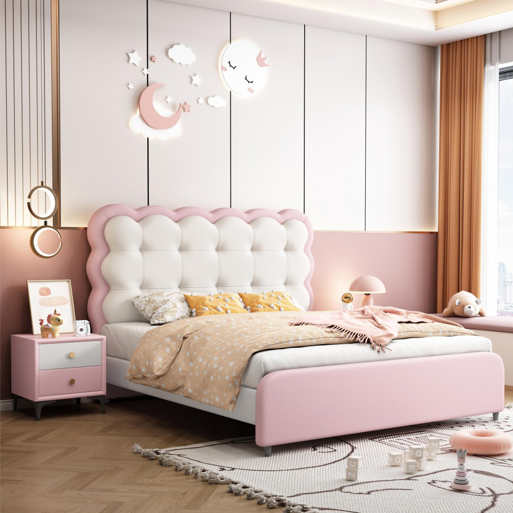 Creative “Cream-Style” Cartoon Cookie-Themed Single Bed for Boys a...