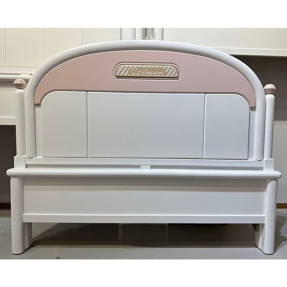 Solid Wood Bed for Teenagers and Children – Girls’ Princess-Style Bed ...