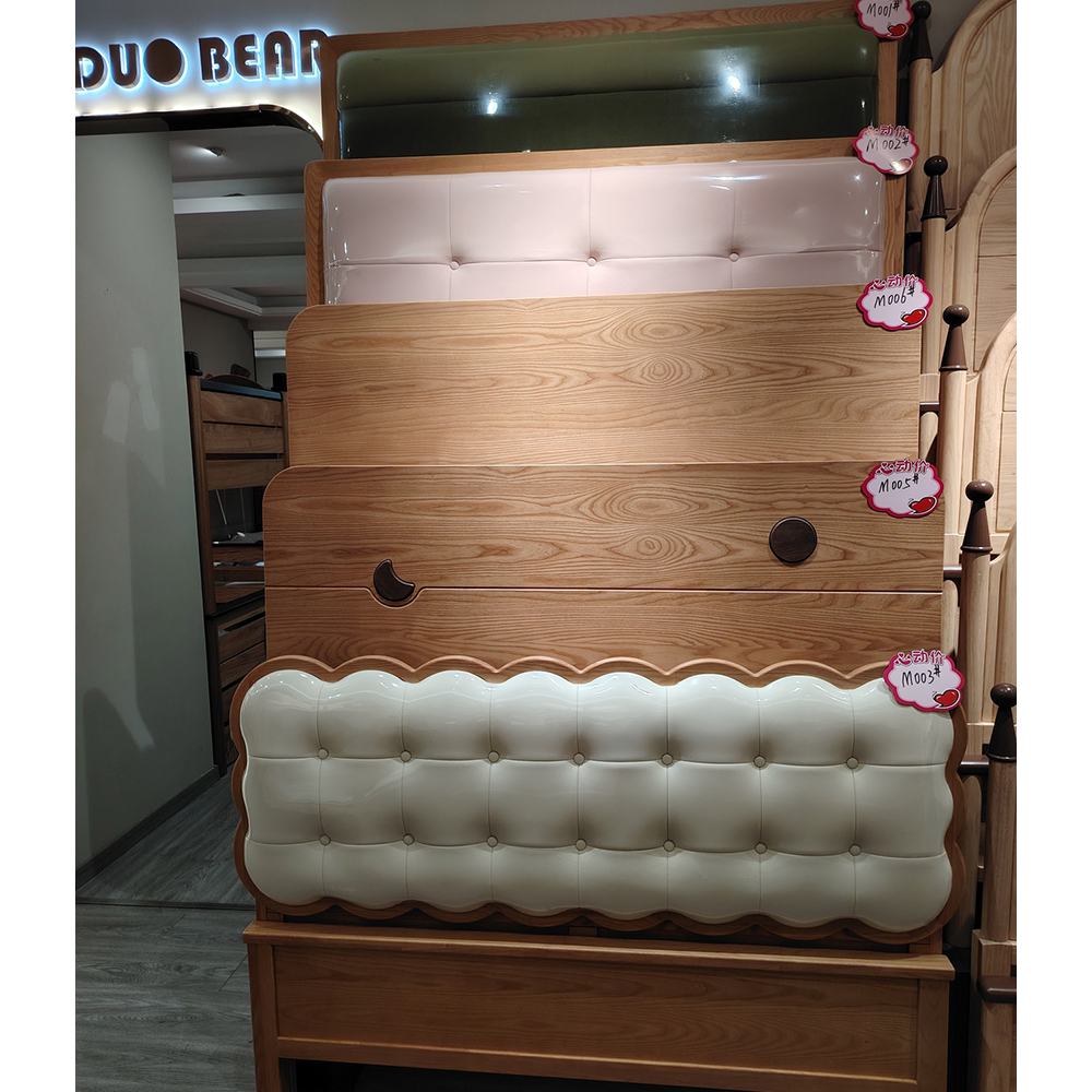 Solid Wood Children’s Bed – 1.2m Oak Single Bed – Cartoon-Style Bed ...