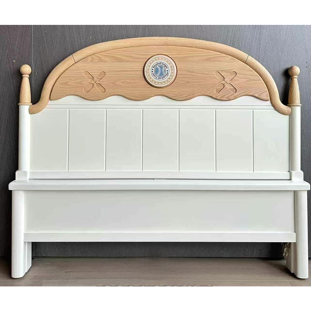 Solid Ash Wood Single Bed for Children and Teenagers (1.2m / 1.35m / 1.5m)</tr...