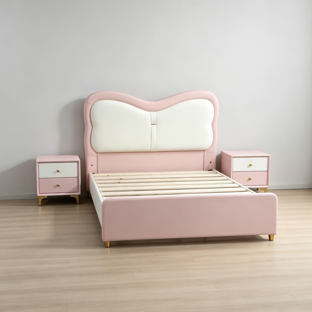 Affordable luxury children’s beds: princess beds, modern single beds, cartoon-themed beds for boys, and butterfly-th...