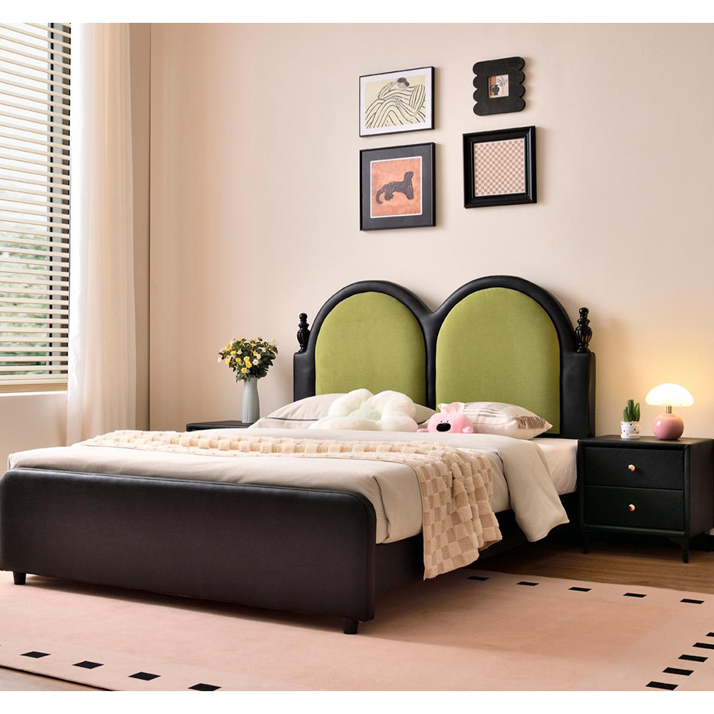 Mid-century style children’s bed: single bed for boys (suitable for small spaces) or princess bed for girls. - Child...