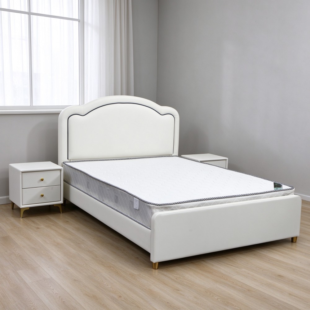 Cream-style princess bed for girls’ bedrooms—modern, compact, and feat...