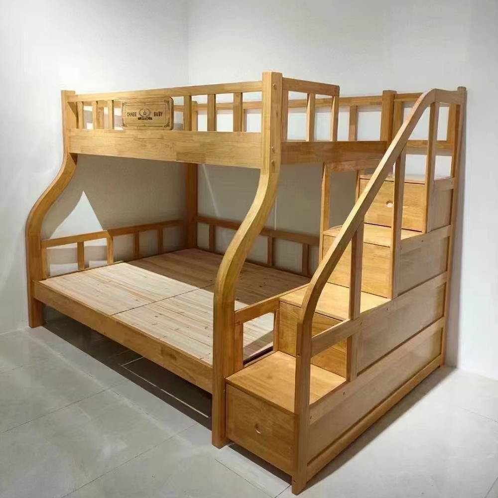 Solid Oak Bunk Bed – Thickened Solid Wood – Suitable for Adults and Childr...