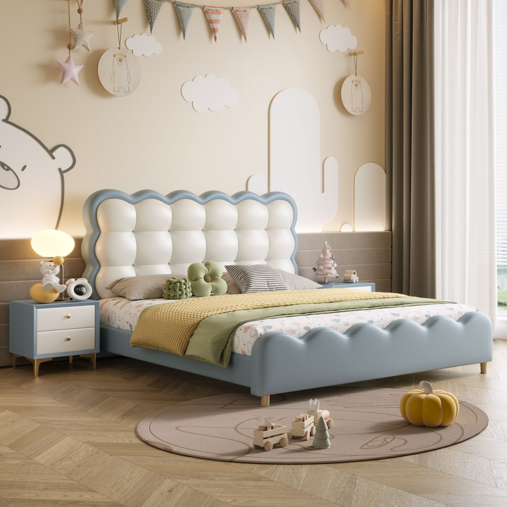 Modern Minimalist Single Bed for Kids – Stylish “Cookie-Style” U...