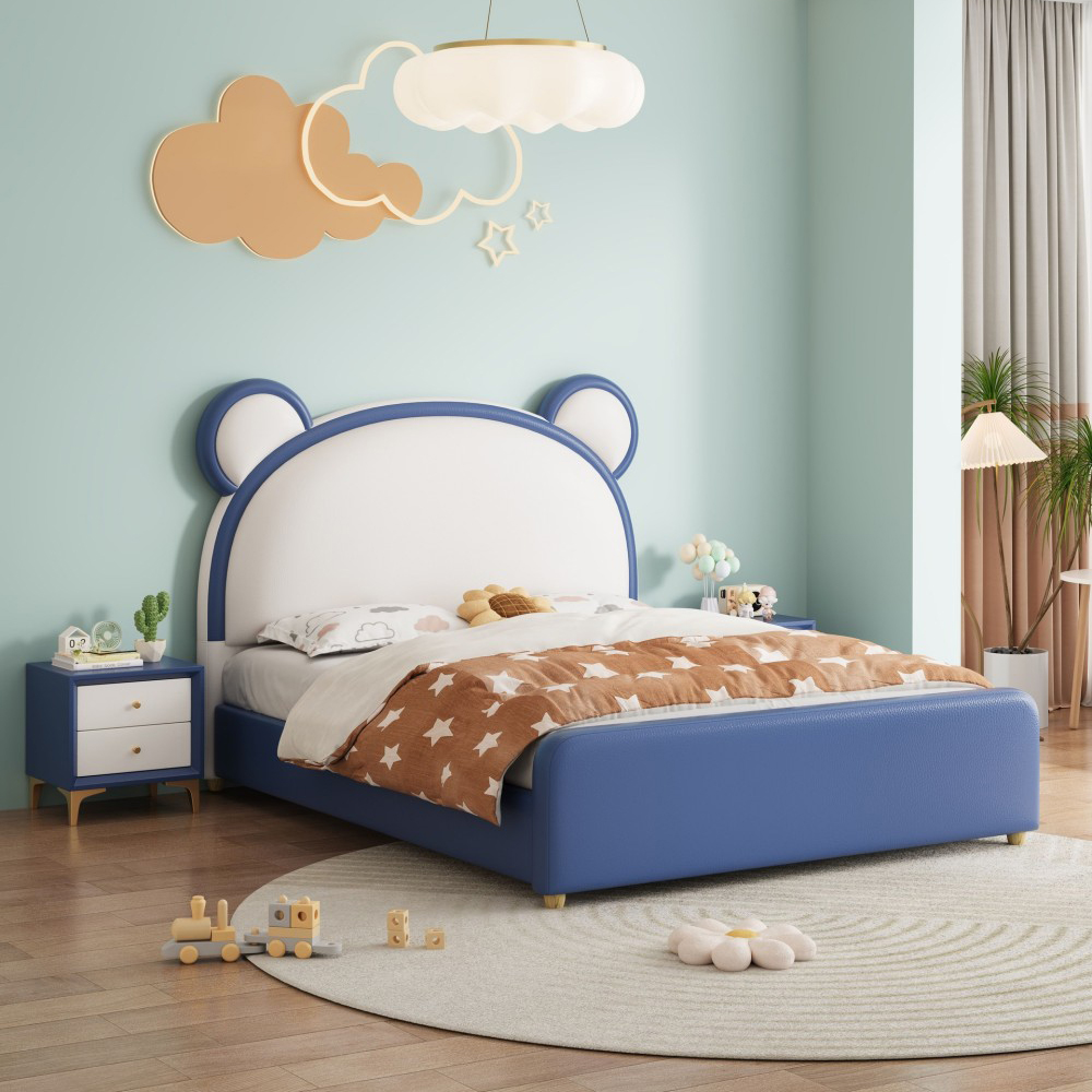 Children’s Bed for Girls (1.5m/1.8m) – Genuine Leather Double Princess Bed...