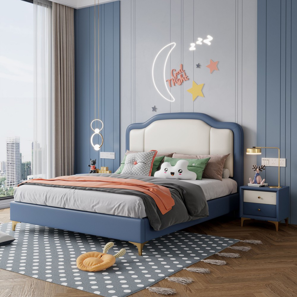 1.2-Meter Single Bed for Small Bedrooms – Children’s Bed, Princess-Style B...